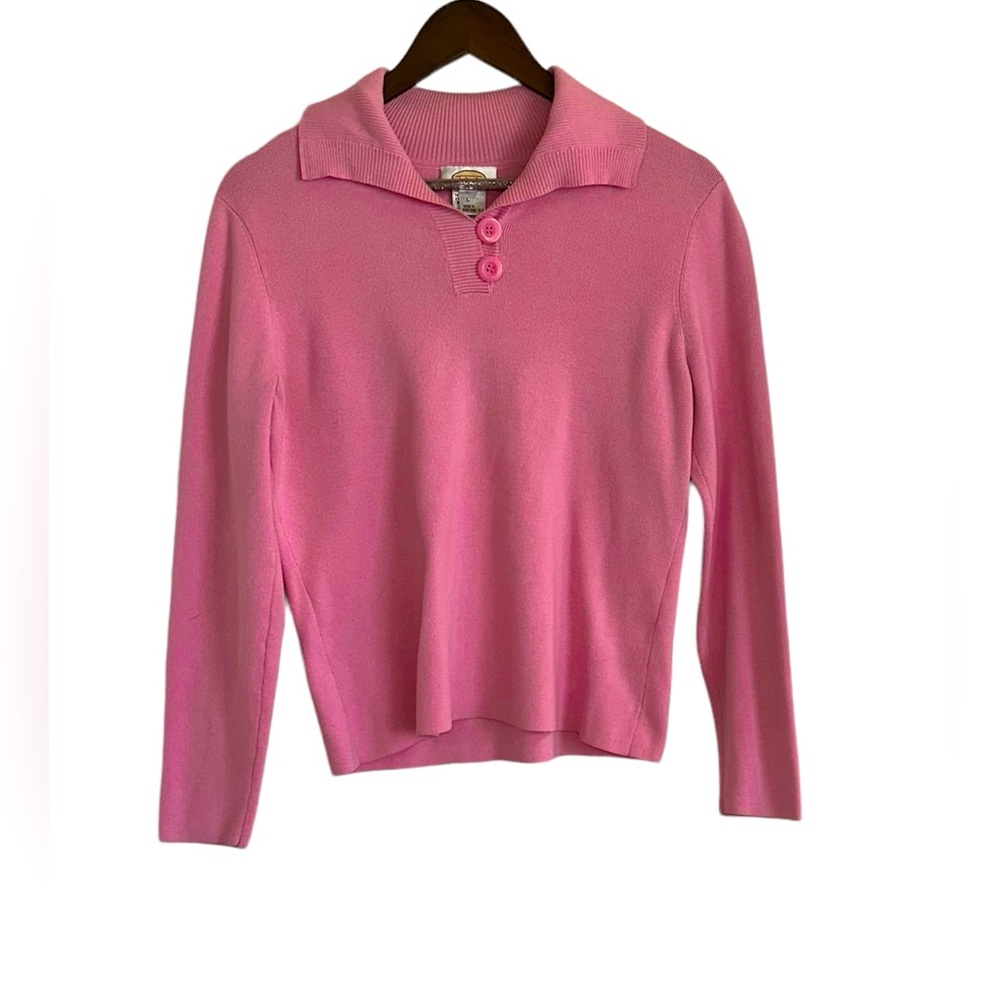 Talbots pink colored sweater top Women large